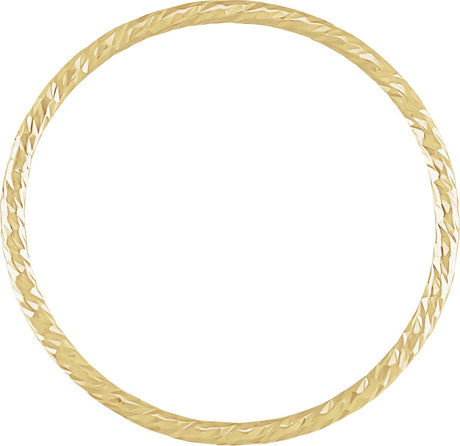 14K Gold Faceted Stackable Ring - view 2