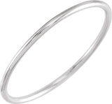 14K Gold Stackable Ring - White Gold