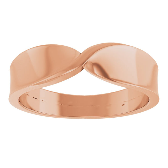 10K Gold Stackable Twisted Ring - view 3