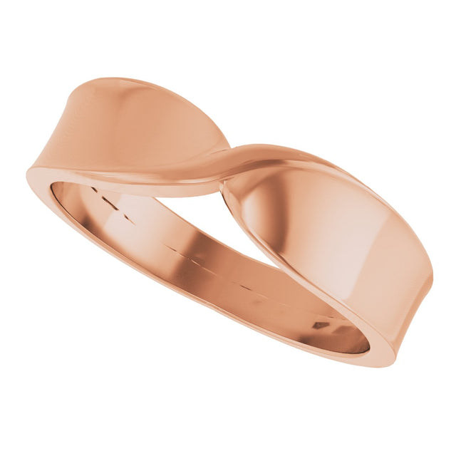 10K Gold Stackable Twisted Ring - view 5