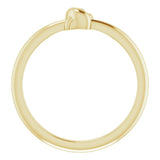 14K Gold Stackable Knot Ring - Yellow Gold - view 2