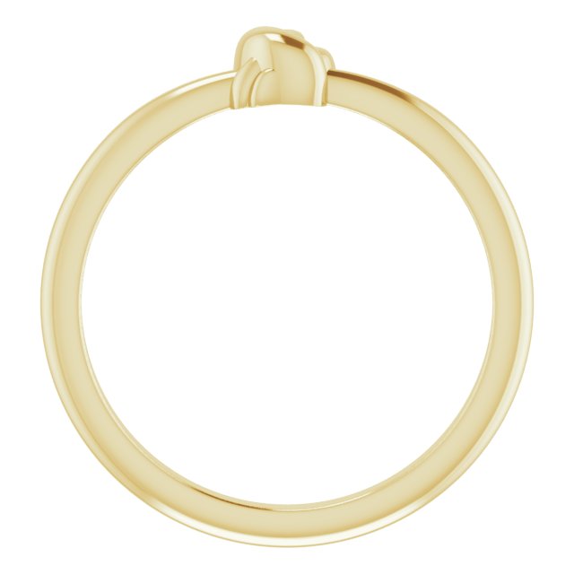 14K Gold Stackable Knot Ring - Yellow Gold - view 2