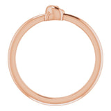 14K Gold Stackable Knot Ring - Rose Gold - view 2
