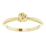14K Gold Stackable Knot Ring - Yellow Gold - view 3