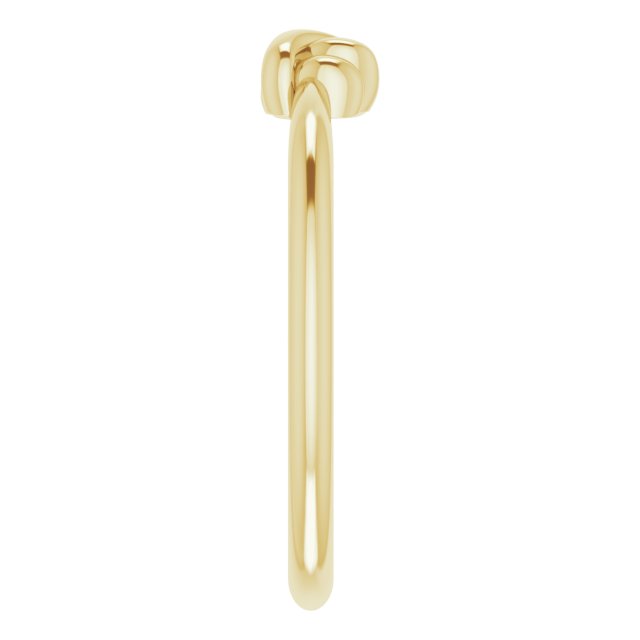 14K Gold Stackable Knot Ring - Yellow Gold - view 4