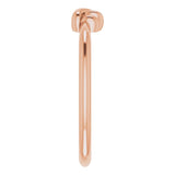 14K Gold Stackable Knot Ring - Rose Gold - view 4