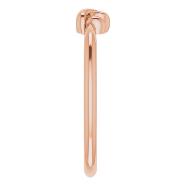 14K Gold Stackable Knot Ring - Rose Gold - view 4