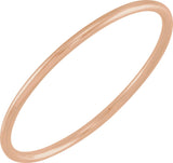 14K Gold Stackable Ring - Rose Gold