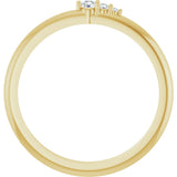 14K Gold Round Natural Diamond Graduated Stackable Ring - Yellow Gold - view 7