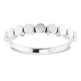 Platinum Geometric Stackable Ring - view 3