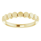 14K Gold Geometric Stackable Ring - Yellow Gold - view 3
