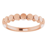 14K Gold Geometric Stackable Ring - Rose Gold - view 3