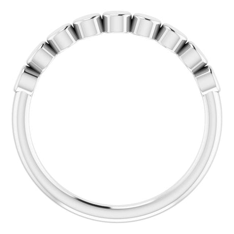Platinum Geometric Stackable Ring - view 2
