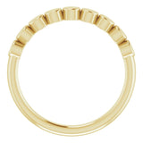 14K Gold Geometric Stackable Ring - Yellow Gold - view 2