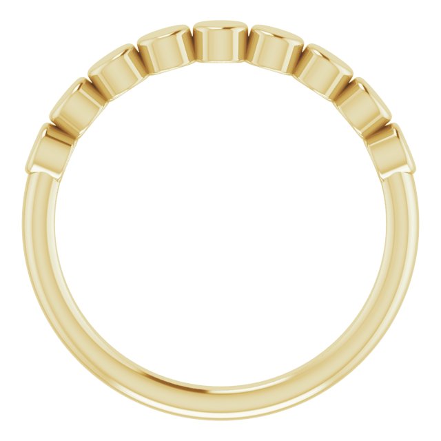 14K Gold Geometric Stackable Ring - Yellow Gold - view 2