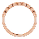 14K Gold Geometric Stackable Ring - Rose Gold - view 2