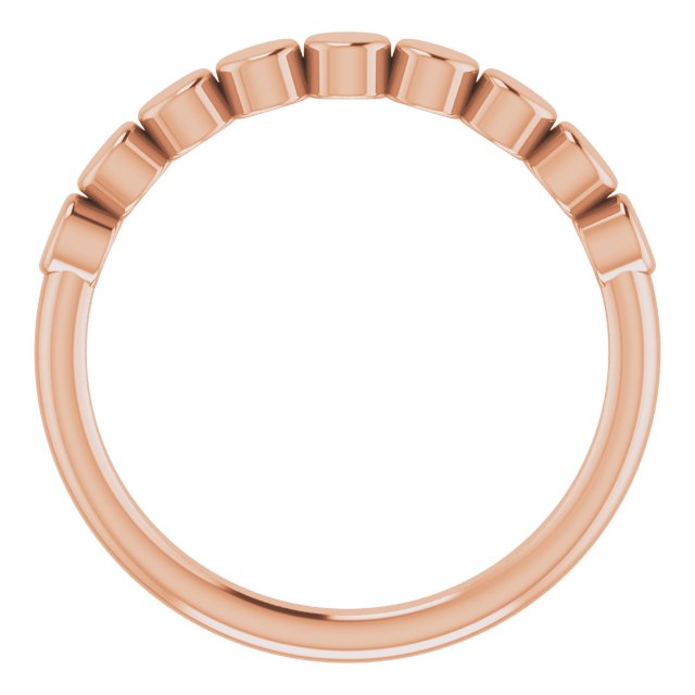 14K Gold Geometric Stackable Ring - Rose Gold - view 2