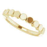 14K Gold Geometric Stackable Ring - Yellow Gold - view 5