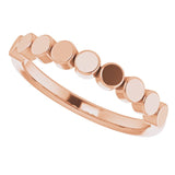14K Gold Geometric Stackable Ring - Rose Gold - view 5