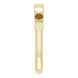 14K Gold Geometric Stackable Ring - Yellow Gold - view 4