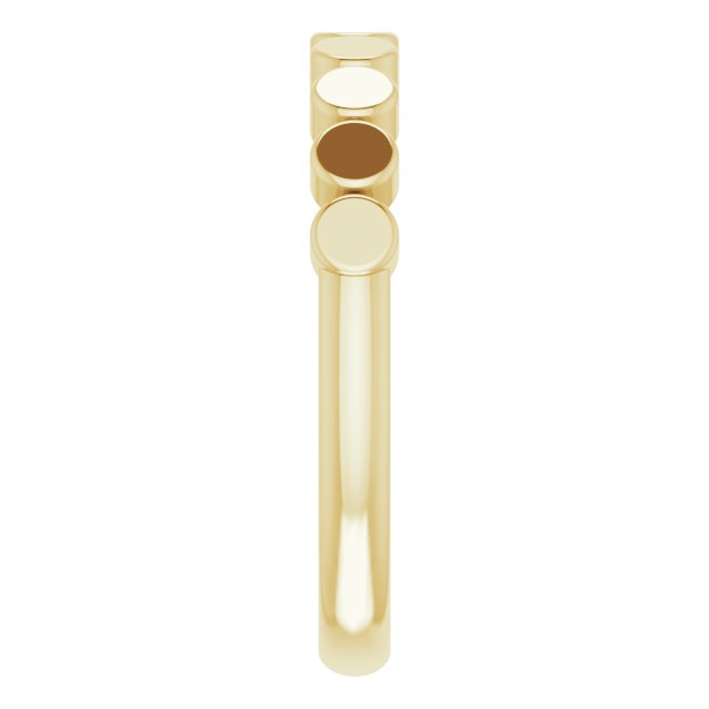 14K Gold Geometric Stackable Ring - Yellow Gold - view 4
