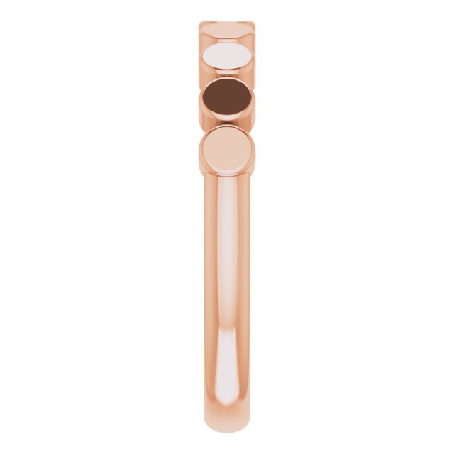 14K Gold Geometric Stackable Ring - Rose Gold - view 4