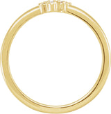 14K Gold Round Natural Diamond Rose-Cut Stackable Ring II - Yellow Gold - view 4