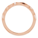 14K Gold Twisted Stackable Ring - Rose Gold - view 2