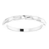Platinum Twisted Stackable Ring - view 3