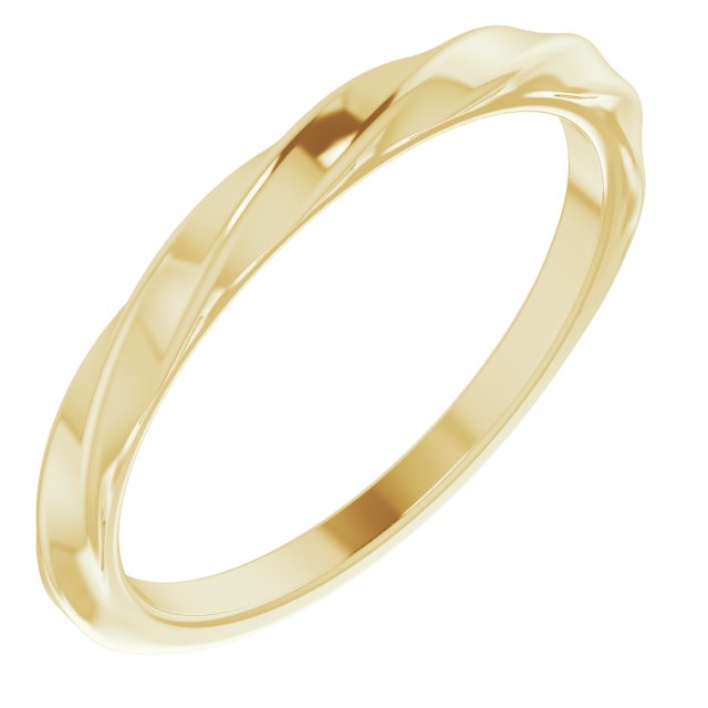 14K Gold Twisted Stackable Ring - Yellow Gold
