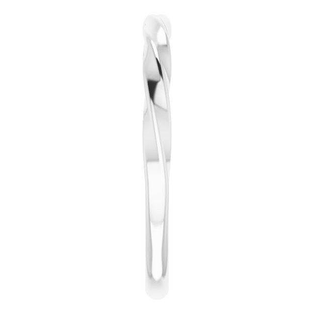 Platinum Twisted Stackable Ring - view 4