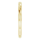 14K Gold Twisted Stackable Ring - Yellow Gold - view 4