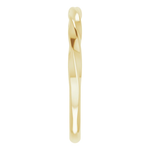 14K Gold Twisted Stackable Ring - Yellow Gold - view 4