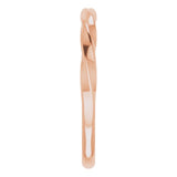 14K Gold Twisted Stackable Ring - Rose Gold - view 4