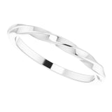 Platinum Twisted Stackable Ring - view 5