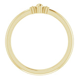 14K Gold Stackable Bead Ring III - Yellow Gold - view 2