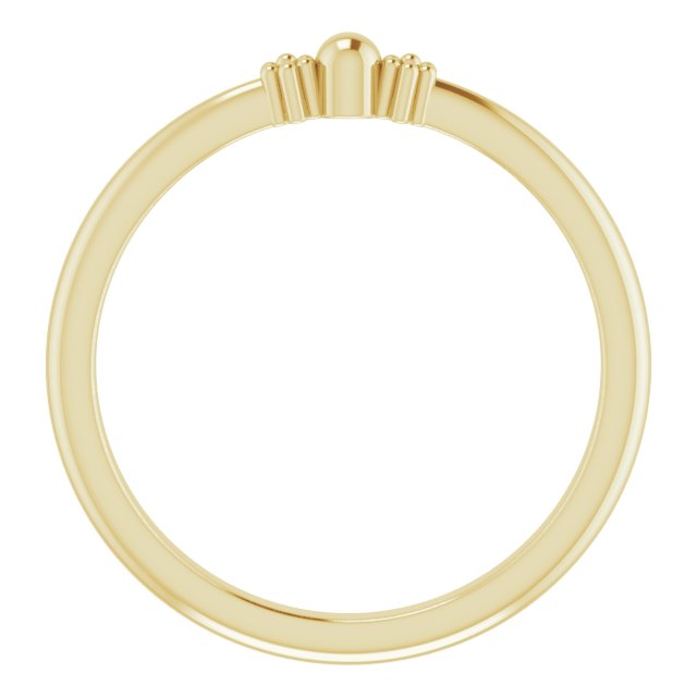 14K Gold Stackable Bead Ring III - Yellow Gold - view 2