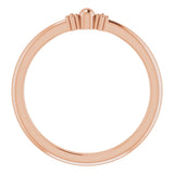 14K Gold Stackable Bead Ring III - Rose Gold - view 2