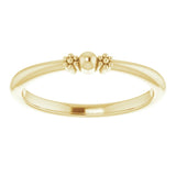 14K Gold Stackable Bead Ring III - Yellow Gold - view 3