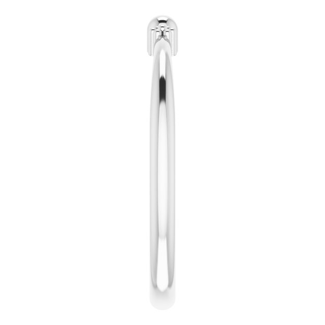 14K Gold Stackable Bead Ring III - White Gold - view 4