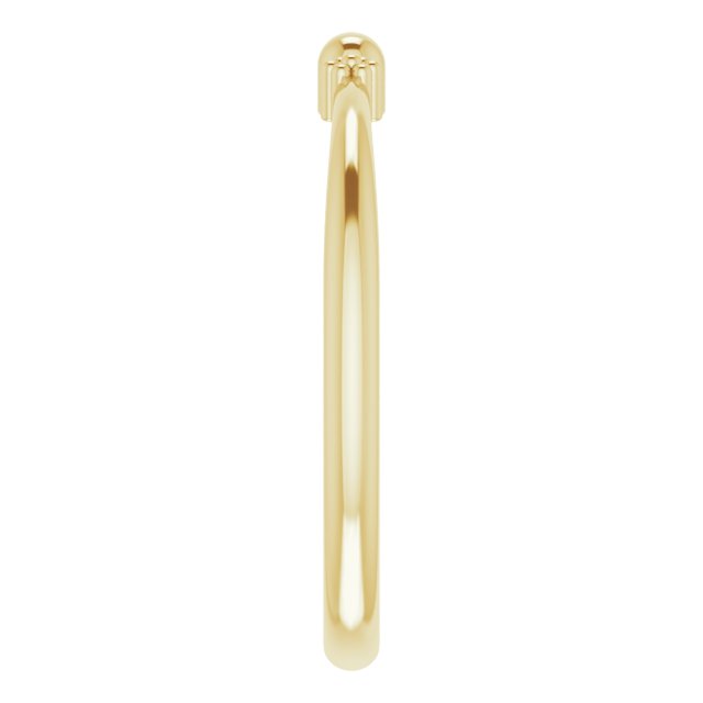 14K Gold Stackable Bead Ring III - Yellow Gold - view 4