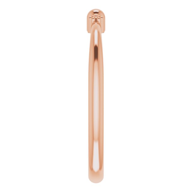 14K Gold Stackable Bead Ring III - Rose Gold - view 4
