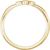 14K Gold Round Natural Diamond Rose-Cut Stackable Ring – 2mm Stones - Yellow Gold - view 6