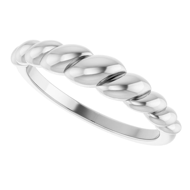 Platinum Rope Dome Ring - view 5