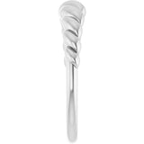 Platinum Rope Dome Ring - view 4