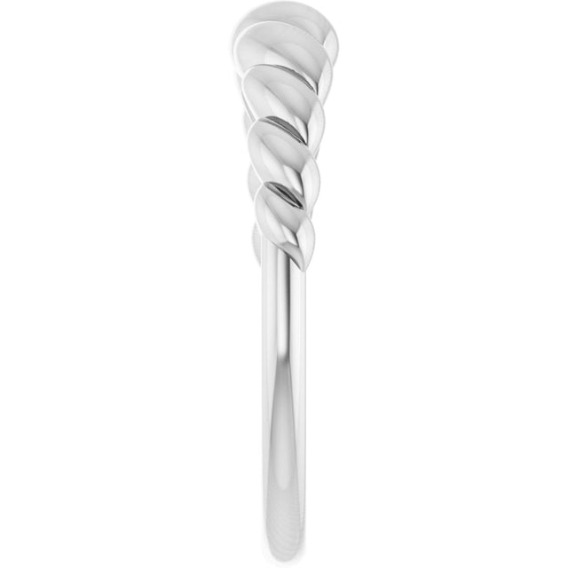 Platinum Rope Dome Ring - view 4