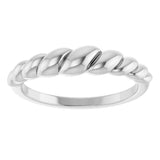 Platinum Rope Dome Ring - view 3