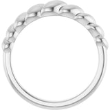 Platinum Rope Dome Ring - view 2