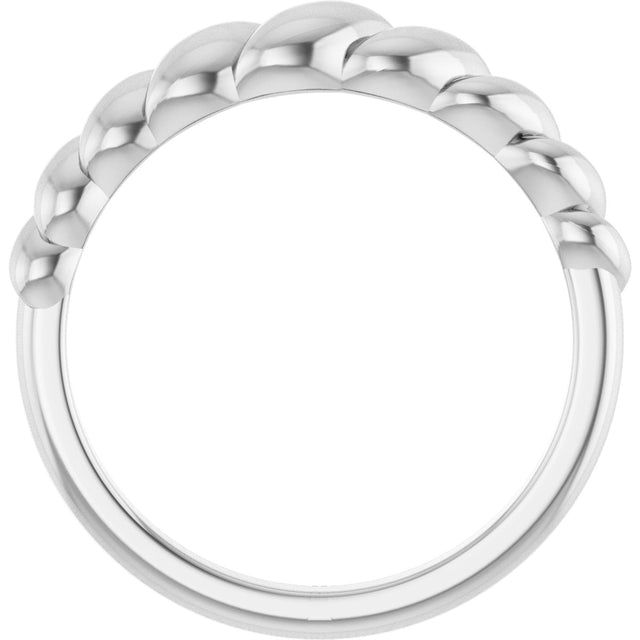Platinum Rope Dome Ring - view 2