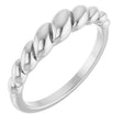 Platinum Rope Dome Ring